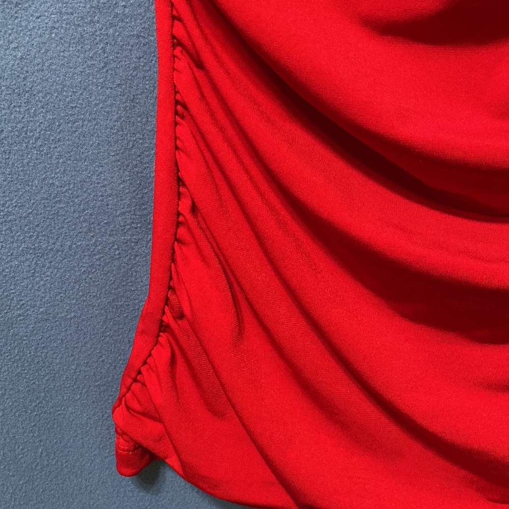 Very beautiful red blouse with open back by BCC size M used - Picture 4 of 12